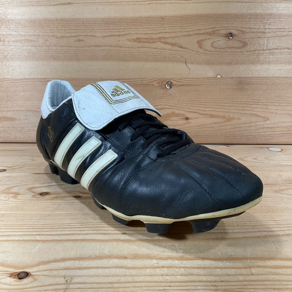 VTG Adidas 7406 FG Leather Soccer Cleats Men’s 11 Black White Football 807938